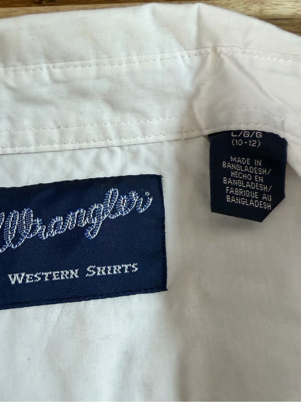 Wrangler White Long Sleeve Western Button-Down Shirt - Picture 4 of 7